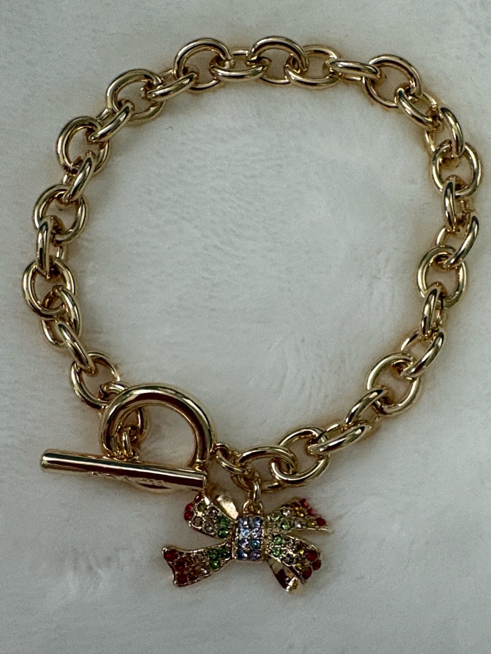 Coach Bow Chain Link Bracelet